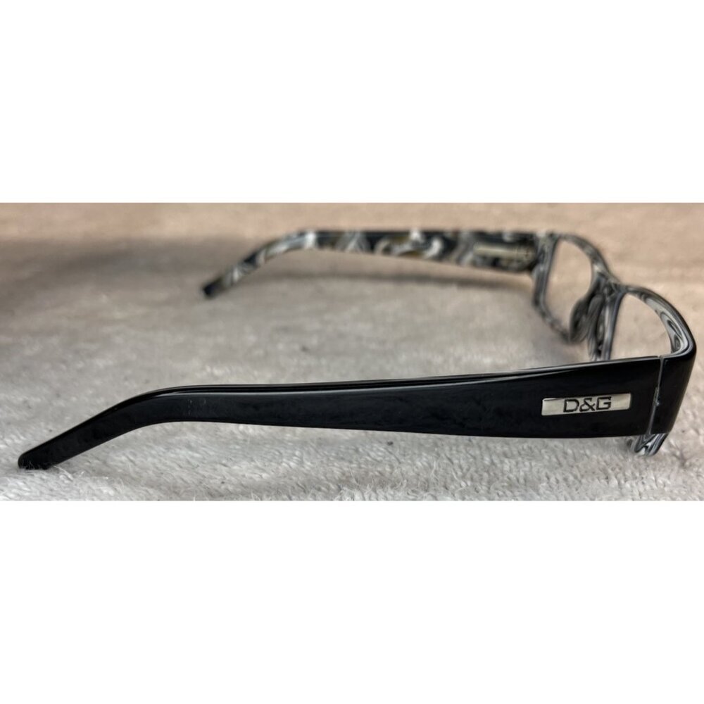 Dolce & Gabbana DD 1150 765 Black Marble Rectangular Eyeglasses Frames 53-15-135 - Picture 3 of 7